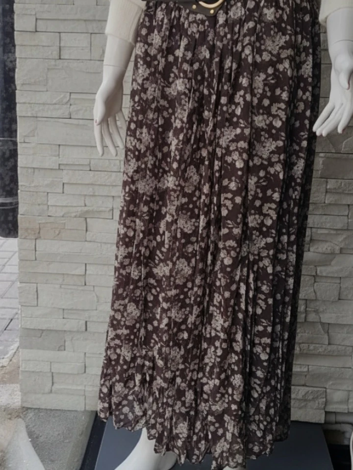 Kemer Detaylı Şifon Etek