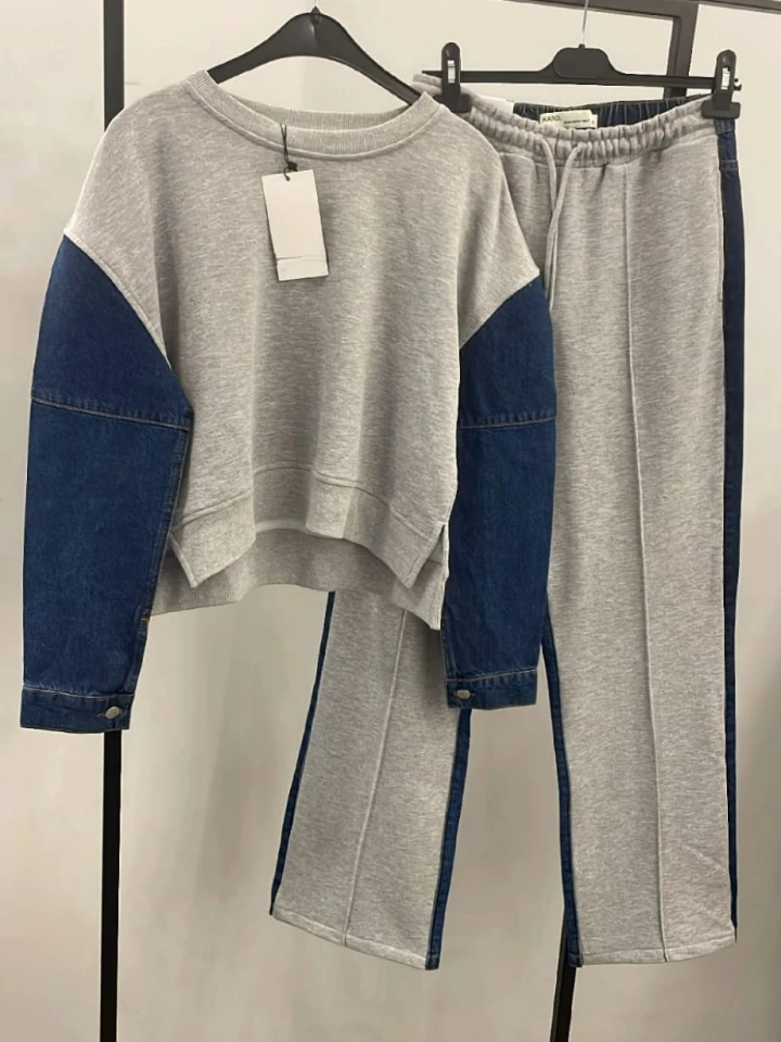 Jean Detaylı Rahat Kalıp Alt-Üst Takım