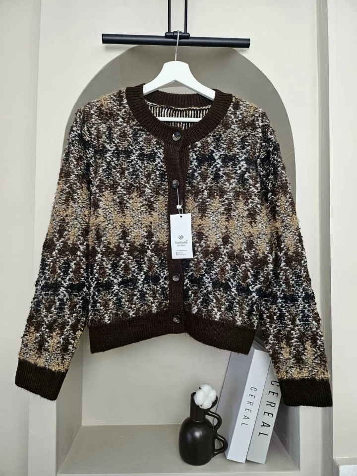 ETNİK DESEN KOHİA HIRKA_KAHVERENGİ