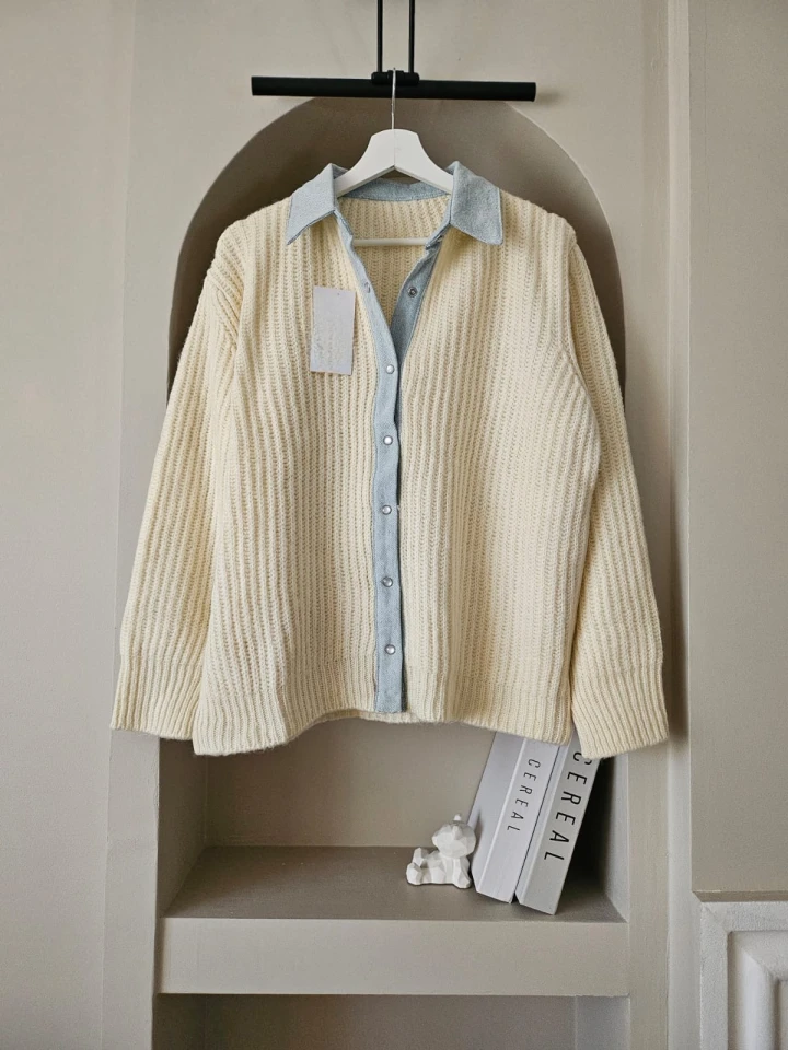 JEAN DETAYLI ÖRGÜ HIRKA