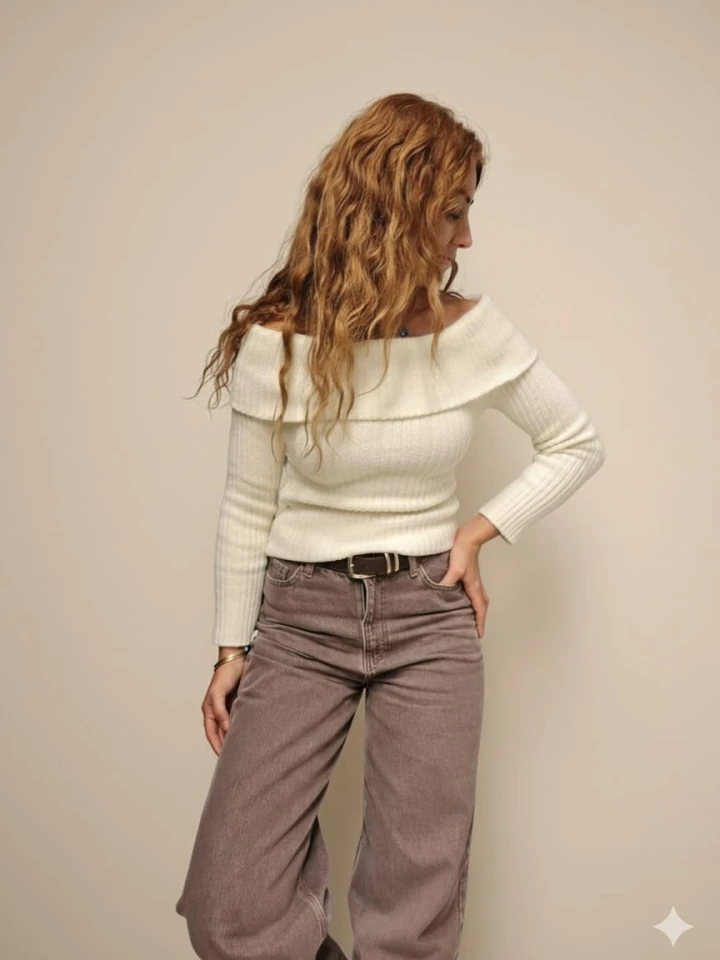 YUMUŞAK DOKULU KAYIK YAKA KAZAK